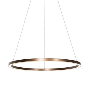 Závěsné svítidlo bronzové 80 cm vč. LED s 3-stupňovým stmíváním - Girello obraz