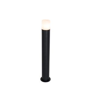Stojací venkovní lampa černá s opálovým stínidlem 70 cm - Odense obraz