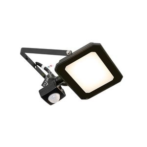 Černý radiátor vč.LED 30W IP65 s pohybovým senzorem - Levana obraz