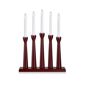 Markslöjd 704176 - Vánoční svícen MASESKÄR 5xE10/3W/230V červený 704176 obraz