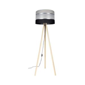 Stojací lampa CORAL 1xE27/60W/230V béžová/černá/šedá/chrom AS0463+BE0788 obraz