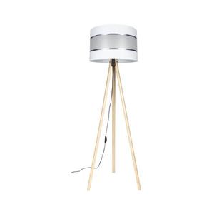 Stojací lampa CORAL 1xE27/60W/230V béžová/bílá/chrom AS0463+BE0789 obraz