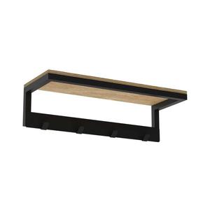 Nástěnný věšák na ručníky s policí 10x40 cm černá 9860 obraz