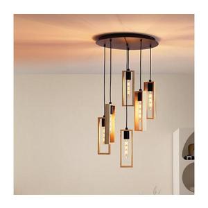 Eglo 44054 - Lustr na lanku LITTLETON 6xE27/60W/230V 44054 obraz