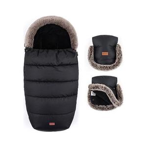 PETITE&MARS - SADA Dětský fusak 4v1 COMFY + rukávníky na kočárek Forever Black VP-F187208 obraz