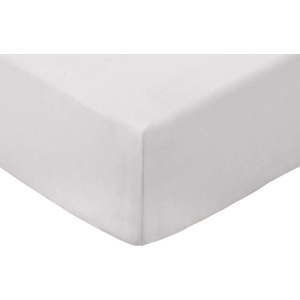 Šedé napínací prostěradlo z bavlněného perkálu 185x200 cm Cotton Percale – Bianca obraz