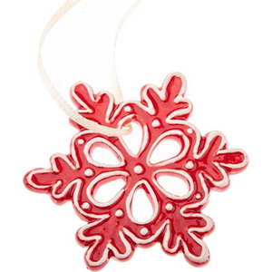 Keramická vánoční ozdoba ø 6 cm Gingerbread Flake – Dakls obraz
