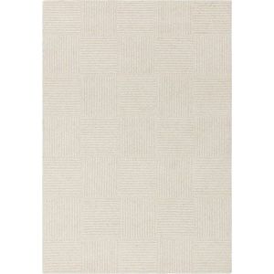 Slonovinový ručně tkaný vlněný koberec 200x290 cm Zennith Grid – Asiatic Carpets obraz