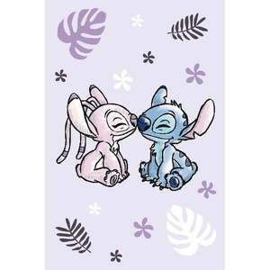 Fialová fleecová dětská deka 100x150 cm Lilo a Stitch "Purple" – Jerry Fabrics obraz