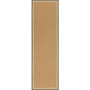 Khaki/v přírodní barvě oboustranný/ručně tkaný jutový běhoun 68x240 cm Bordo Herringbone Khaki – Asiatic Carpets obraz