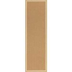 Oboustranný/ručně tkaný jutový běhoun v přírodní barvě 68x240 cm Bordo Herringbone Linen – Asiatic Carpets obraz