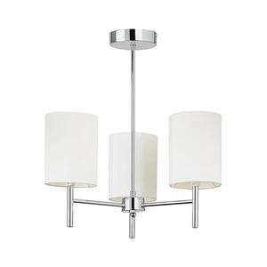 Endon 56642 - Lustr na tyči BRIO 3xE14/40W/230V lesklý chrom/bílá 56642 obraz