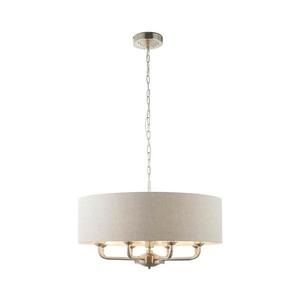 Endon 99152 - Lustr na řetězu HIGHCLERE 8xE14/40W/230V šedá/matný chrom 99152 obraz