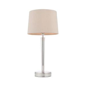 Endon 72175 - Stolní lampa s USB portem SYON 1xE14/40W/230V lesklý chrom/béžová 72175 obraz