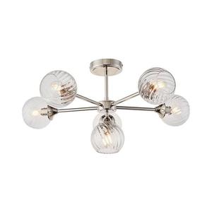 Endon 104050 - Lustr na tyči ALLEGRA 6xE14/7W/230V lesklý chrom/čirá 104050 obraz