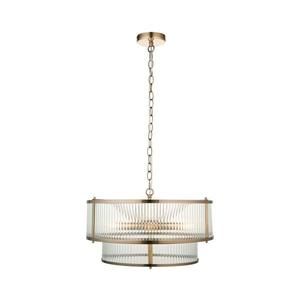 Endon 110944 - Lustr na řetězu RIDGETON 5xE14/6W/230V mosaz 110944 obraz