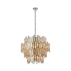 Endon 72746 - Křišťálový lustr na řetězu VIVIANA 15xE14/40W/230V kouřová 72746 obraz