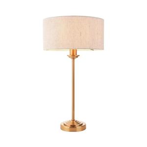 Endon 110728 - Stolní lampa HIGHCLERE 1xE14/7W/230V béžová/mosaz 110728 obraz