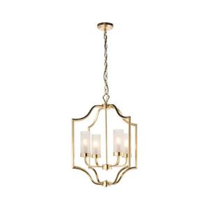 Endon 81914 - Lustr na řetězu EDREA 4xE14/6W/230V mosaz 81914 obraz