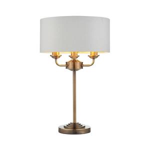 Endon 98932 - Stolní lampa HIGHCLERE 3xE14/18W/230V bílá/mosaz pr. 32 cm 98932 obraz