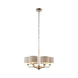 Endon 99151 - Lustr na řetězu HIGHCLERE 6xE14/28W/230V šedá/matný chrom 99151 obraz