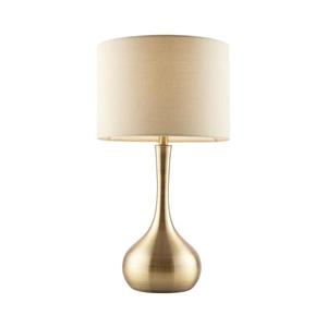 Endon 61191 - Stmívatelná stolní lampa PICCADILLY 1xE14/40W/230V mosaz/béžová 61191 obraz