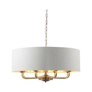 Endon 98938 - Lustr na řetězu HIGHCLERE 8xE14/40W/230V pr. 70 cm bílá/mosaz 98938 obraz