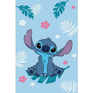 Modrá fleecová dětská deka 100x150 cm Lilo a Stitch "Blue" – Jerry Fabrics obraz