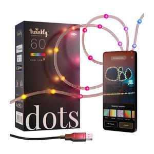 Twinkly TWD060STP-T - LED RGB Stmívatelný řetěz DOTS 60xLED 7 m USB Wi-Fi TWD060STP-T obraz