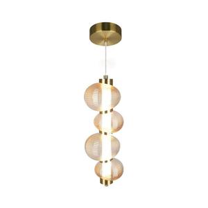 LED Lustr na lanku BOLLA LED/17W/230V pr. 16 cm zlatá/kouřová ML1422 obraz