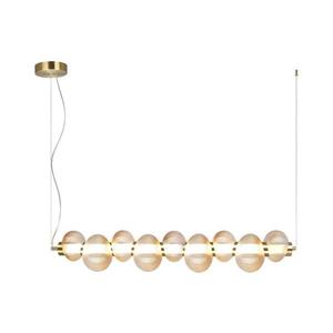 LED Lustr na lanku BOLLA LED/32W/230V zlatá/kouřová ML1426 obraz