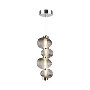 LED Lustr na lanku BOLLA LED/17W/230V pr. 16 cm lesklý chrom/kouřová ML1423 obraz