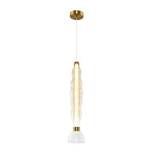 LED Lustr na lanku LUCCO LED/18W/230V pr. 15 cm zlatá ML1416 obraz