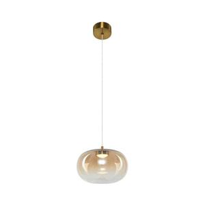 LED Lustr na lanku VASO LED/4W/230V pr. 18 cm zlatá/kouřová ML1399 obraz
