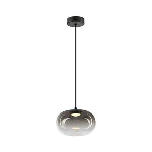 LED Lustr na lanku VASO LED/4W/230V pr. 18 cm černá/kouřová ML1397 obraz