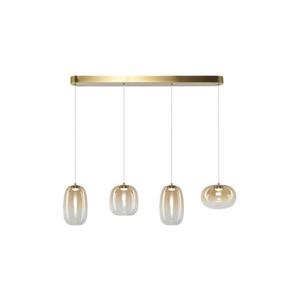 LED Lustr na lanku VASO LED/15W/230V zlatá/kouřová ML1408 obraz