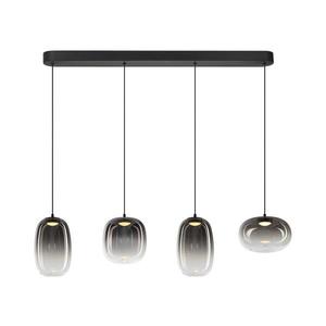 LED Lustr na lanku VASO LED/15W/230V černá/kouřová ML1407 obraz