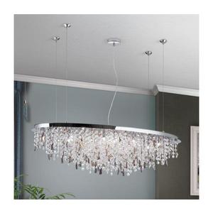 Orion - Křišťálový lustr na lanku CRYSTALRIVER 21xG9/40W/230V lesklý chrom LU 2517/120x45 chrom obraz