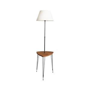 Stojací lampa se stolkem 1xE27/40W/230V černá/hnědá 687HMY1930 obraz