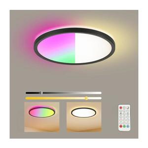Brilagi -LED RGB Stmívatelné svítidlo ULTRA SLIM LED/18W/230V pr. 30 cm černá+DO BRI237 obraz
