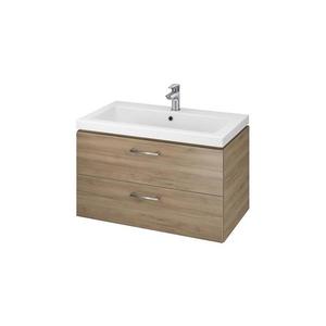 Cersanit S801-154-DSM - Závěsná koupelnová skříňka s umyvadlem LARA 80 cm ořech S801-154-DSM obraz