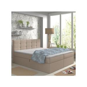 Čalouněná postel s matracemi a topp. s úložn. prostorem EMBER 180x200 cm béžová 04KTCLU574P180V1S1SO21 obraz