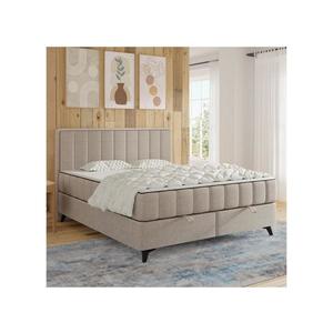 Čalouněná postel s matracemi a topp. s úlož. prostorem ALICIA 180x200 cm béžová 04KTCLU746P180S1CM4 obraz