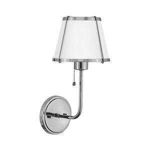 Elstead Hinkley HK-CLARKE1-PN-WH - Nástěnná lampa CLARKE 1xE27/40W/230V chrom/bílá HK-CLARKE1-PN-WH obraz