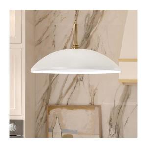 Elstead Kichler KL-DELAROSA-P-WH - Lustr na řetězu DELAROSA 1xE27/60W/230V bílá/mosaz KL-DELAROSA-P-WH obraz