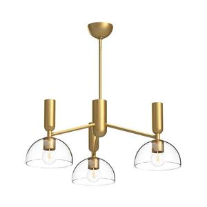 Elstead Alora Mood ALM-JUDE3-GD-CL - Lustr na tyči JUDE 3xE27/60W/230V mosaz ALM-JUDE3-GD-CL obraz
