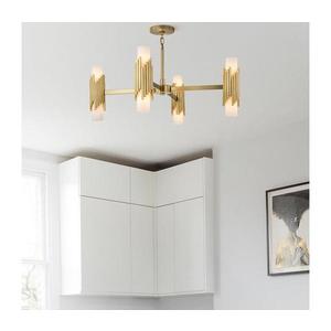 Elstead MARVELE8-AB-OPAL - Lustr na tyči MARVELE 8xE14/40W/230V zlatá MARVELE8-AB-OPAL obraz