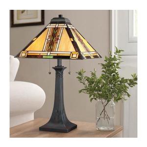 Elstead Quoizel QZ-NAVAJO-TL-VB - Stolní lampa Tiffany NAVAJO 2xE27/60W/230V QZ-NAVAJO-TL-VB obraz