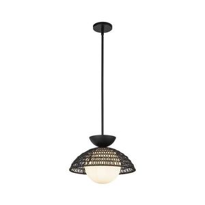 Elstead Alora Mood ALM-PERTH-P-BK - Lustr na tyči PERTH 1xE27/60W/230V pr. 37, 5 cm černá ALM-PERTH-P-BK obraz