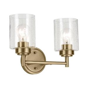 Elstead Kichler KL-WINSLOW-2W-NBR - Nástěnná lampa WINSLOW 2xE27/60W/230V mosaz KL-WINSLOW-2W-NBR obraz